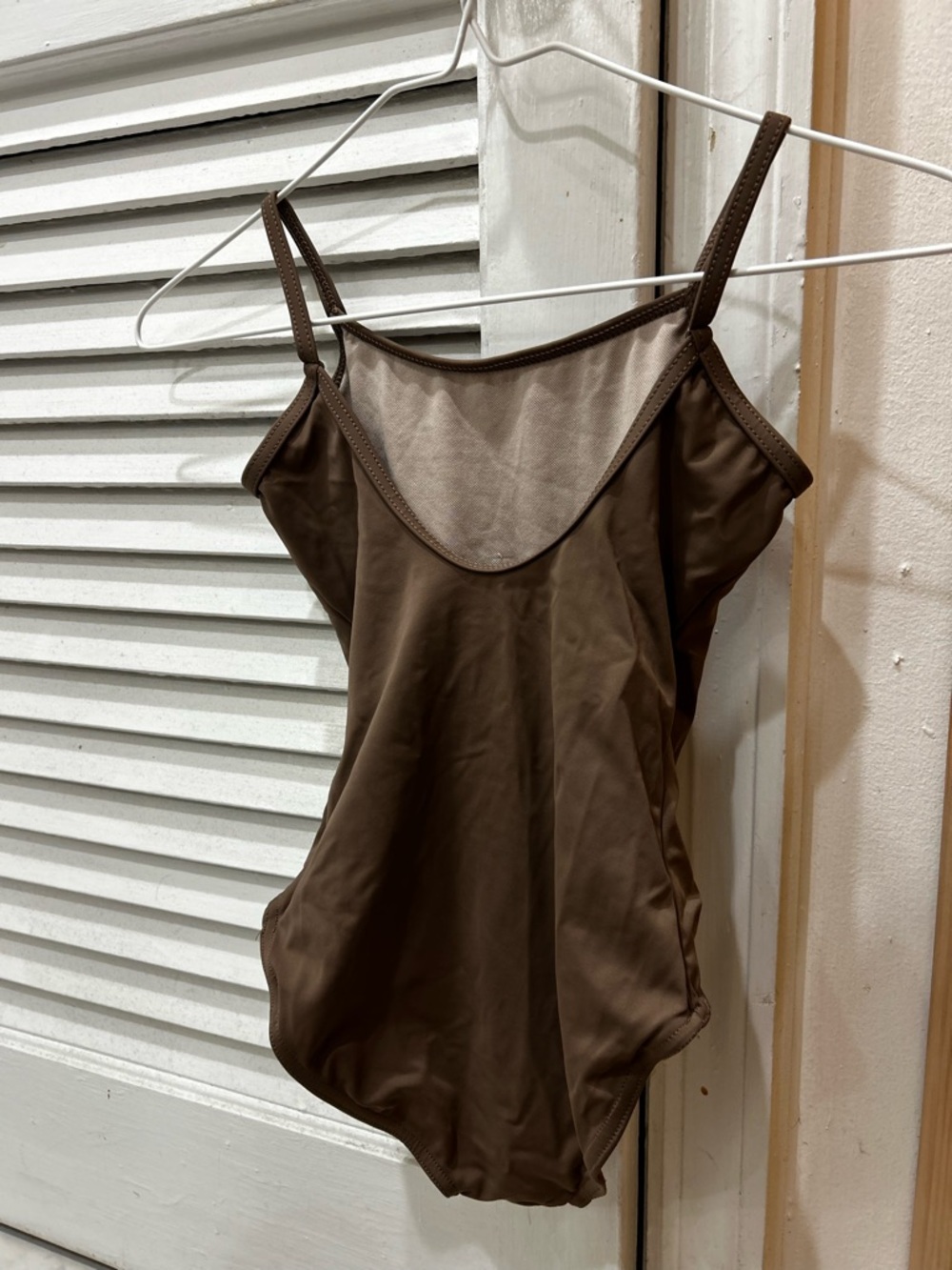 Brown Girl’s Scoop Neck Cami Ballet Leotard